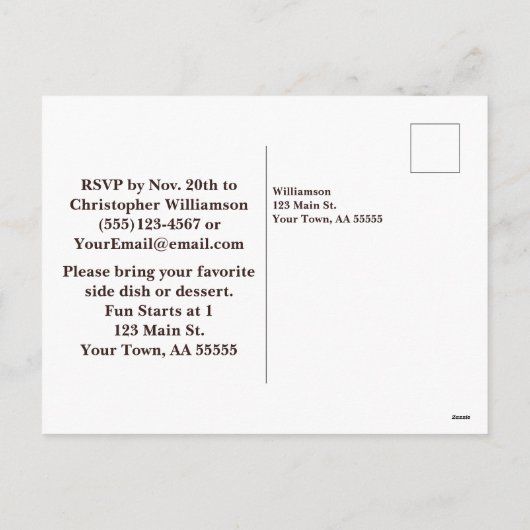 Cartes Pour Fêtes Annuelles Retro Ami Ami Soigner Potluck Classes (Dos)