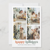 Cartes Pour Fêtes Annuelles Retro Arch Photo Merry & Bright (Dos)