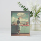 Cartes Pour Fêtes Annuelles Retro Atomic Kitchen Surreal Art (Debout devant)