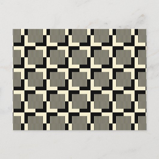 Cartes Pour Fêtes Annuelles Retro Black & Tan Pattern (Devant)
