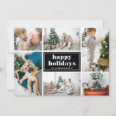 Cartes Pour Fêtes Annuelles Retro Bold Typography Black Photo Collage (Devant)
