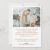 Cartes Pour Fêtes Annuelles Retro Brown Calligraphy Married Little Christmas (Dos)