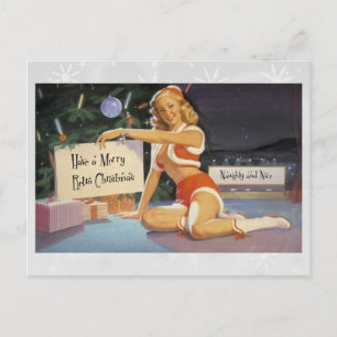 Cartes Pour Fêtes Annuelles Rétro Christmas Pinup