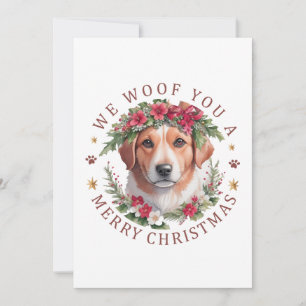 Cartes Pour Fêtes Annuelles Retro Christmas Puppy Love 2023