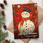 Cartes Pour Fêtes Annuelles Retro Christmas Stocking Editable Holiday Greeting