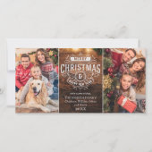 Cartes Pour Fêtes Annuelles Retro Classic Rustic Wood Joyeux voeux de Noël (Devant)