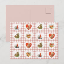 Retro Coquette Vintage Bébé Animaux En vichy