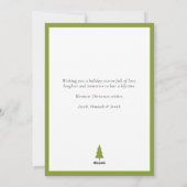 Cartes Pour Fêtes Annuelles Retro Fun Rose Vert En vichy Plat Photo Noël (Dos)