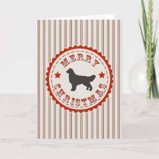 Cartes Pour Fêtes Annuelles Rétro golden retriever de Noël