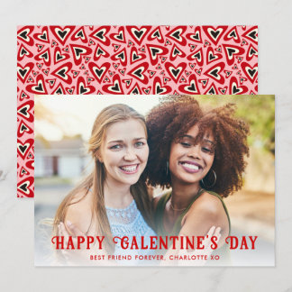Cartes Pour Fêtes Annuelles Retro Groovy Hearts Happy Gelantine's Day Photo