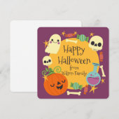 Cartes Pour Fêtes Annuelles Rétro Halloween Épouvantable  (Devant / Derrière)