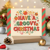 Cartes Pour Fêtes Annuelles Retro Have a Groovy Christmas