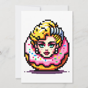 Cartes Pour Fêtes Annuelles Retro Hollywood Icon - Pixel Art Pop Culture