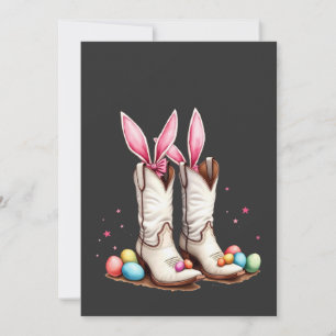 Cartes Pour Fêtes Annuelles Retro Howdy Easter Funny Cowboy Boots Easter Eglis