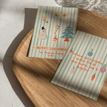 Retro Illustré couleur Noël non photo