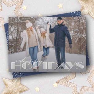 Cartes Pour Fêtes Annuelles Retro Joyeuses Vacances Typographie Noël