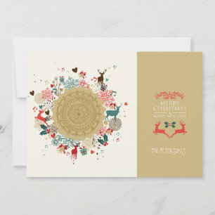 Cartes Pour Fêtes Annuelles Retro Joyeux Noël Joyeux Nouvel An