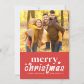 Cartes Pour Fêtes Annuelles Retro Joyeux Noël Photo (Devant)