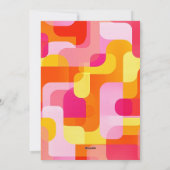 Cartes Pour Fêtes Annuelles Retro Joyeux Noël rose arc-en-ciel encadré 3 Photo (Dos)