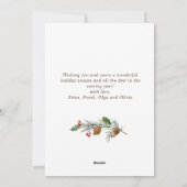 Cartes Pour Fêtes Annuelles Retro Joyeux Noël Rustique 3 PHOTO Salutation (Dos)