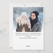 Cartes Pour Fêtes Annuelles Retro Joyeux Noël Rustique 4 PHOTO Salutation (Dos)