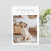 Cartes Pour Fêtes Annuelles Retro Joyeux Valentines Jour Chien Animal de Compa (Debout devant)