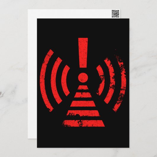 Cartes Pour Fêtes Annuelles Retro Keep Back Energy Warning Symbol (Devant / Derrière)