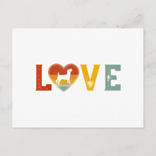 Cartes Pour Fêtes Annuelles Retro Love Themed Jack Russell Terrier Dog Valenti