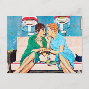 Cartes Pour Fêtes Annuelles Rétro magasin de beauté vintage mignon