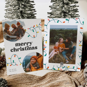 Cartes Pour Fêtes Annuelles Retro Merry Christmas Card