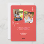 Cartes Pour Fêtes Annuelles Retro Midsiècle Moderne 3 Photos Noël (Dos)