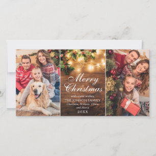 Cartes Pour Fêtes Annuelles Retro Mistletoe Rustic Joyeux voeux de Noël