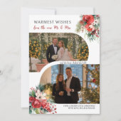 Cartes Pour Fêtes Annuelles Retro Modern 2 Photo New Mr et Mrs. (Devant)