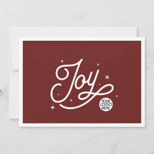 Cartes Pour Fêtes Annuelles Retro moderne Joie Noël Entreprise Logo d'entrepri
