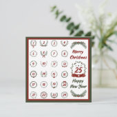 CARTES POUR FÊTES ANNUELLES RETRO NOËL AVENT 2023 (Debout devant)