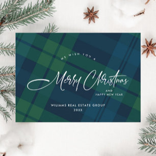 Cartes Pour Fêtes Annuelles Rétro Noël Plaid Accueil d'entreprise