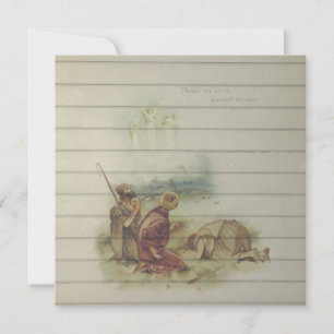 Cartes Pour Fêtes Annuelles Retro Noël religieux Vintage