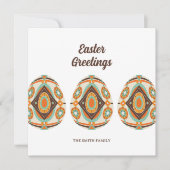Cartes Pour Fêtes Annuelles Retro Painted Easter Egg  (Devant)
