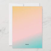 Cartes Pour Fêtes Annuelles Retro Pastel Gradient Joyeux Marié Mariage Photo (Dos)