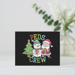 Cartes Pour Fêtes Annuelles Retro Peds Crew Noël Pédiatrie Infirmière Infirmiè