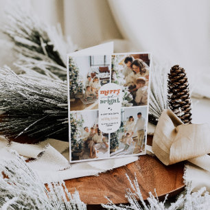 Cartes Pour Fêtes Annuelles Retro Photo de famille Noël