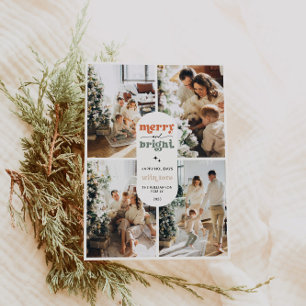 Cartes Pour Fêtes Annuelles Retro Photo de famille Noël