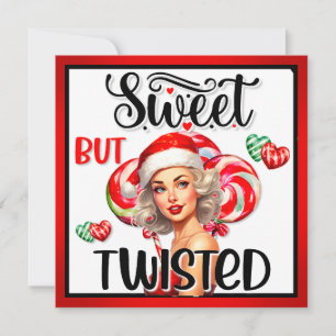 Cartes Pour Fêtes Annuelles Rétro Pinup Noël Sucré et Tordu