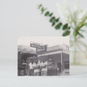 Cartes Pour Fêtes Annuelles Retro Pit Bar-b-signal Camion Driver Cafe Motel (Debout devant)