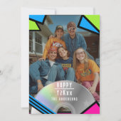 Cartes Pour Fêtes Annuelles Retro Pop Art Photo Y2K Vibe New Year Card (Devant)