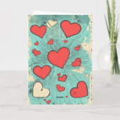 Cartes Pour Fêtes Annuelles Retro Pop Love (Dos)