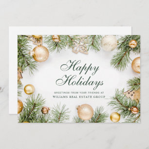 Cartes Pour Fêtes Annuelles Retro Rustic Christmas Ornament Salutation d'entre