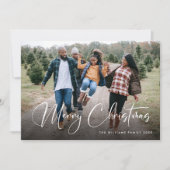 Cartes Pour Fêtes Annuelles Retro Sage Vert Noël Plaid Tartan Photo (Devant)