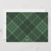 Cartes Pour Fêtes Annuelles Retro Sage Vert Noël Plaid Tartan Photo (Dos)