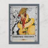 Cartes Pour Fêtes Annuelles Rétro salutation de Noël d'aileron (Devant)